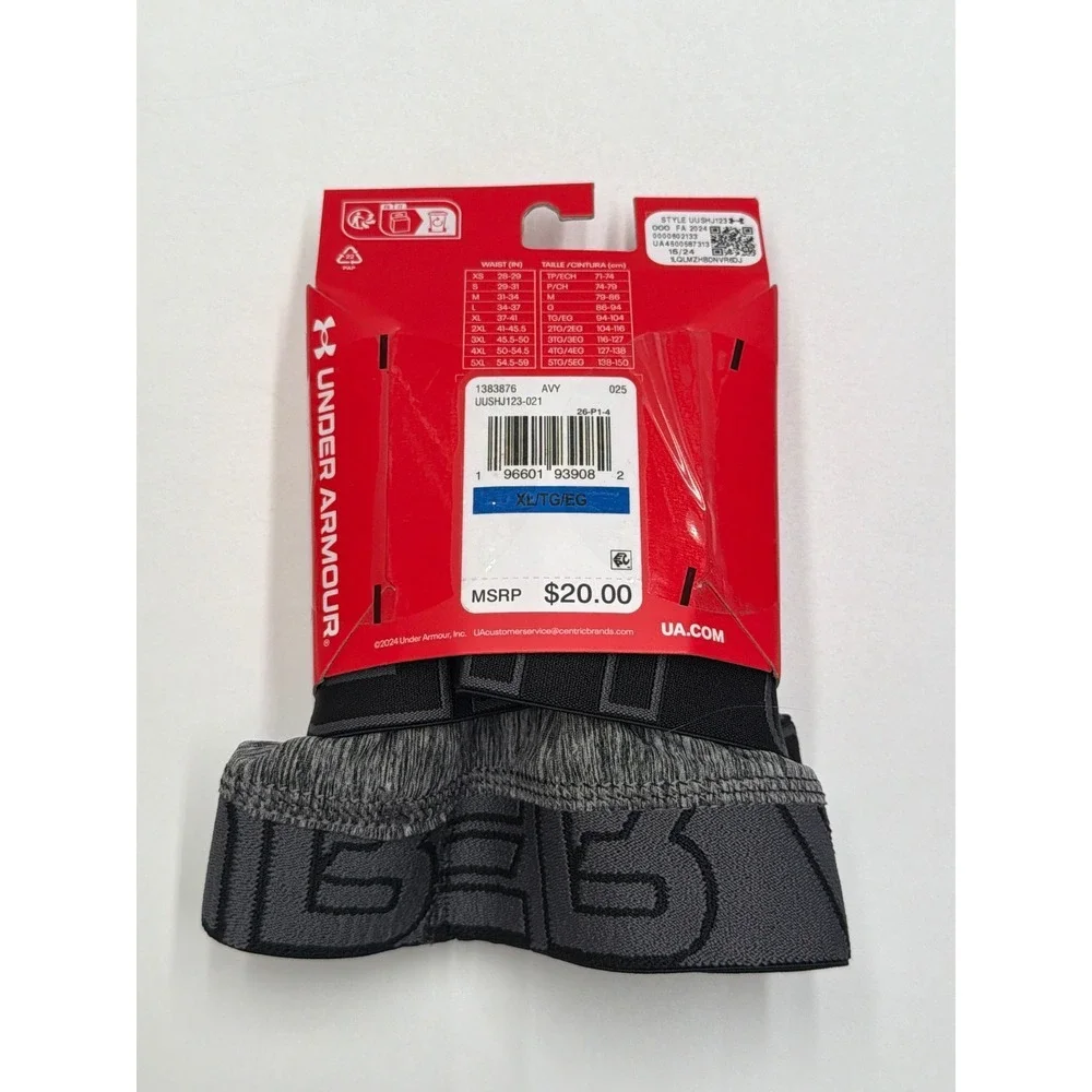 Under Armour Mens Boxerjock‎ Boxer Briefs Performance Tech 9 Inch XL Gray
